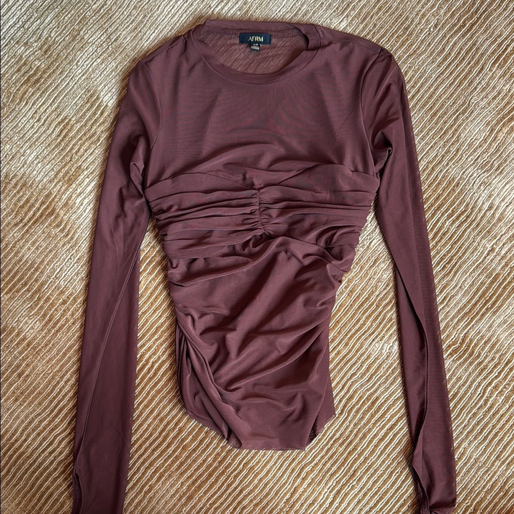 AFRM Women's Long Sleeve Mesh Top Size S